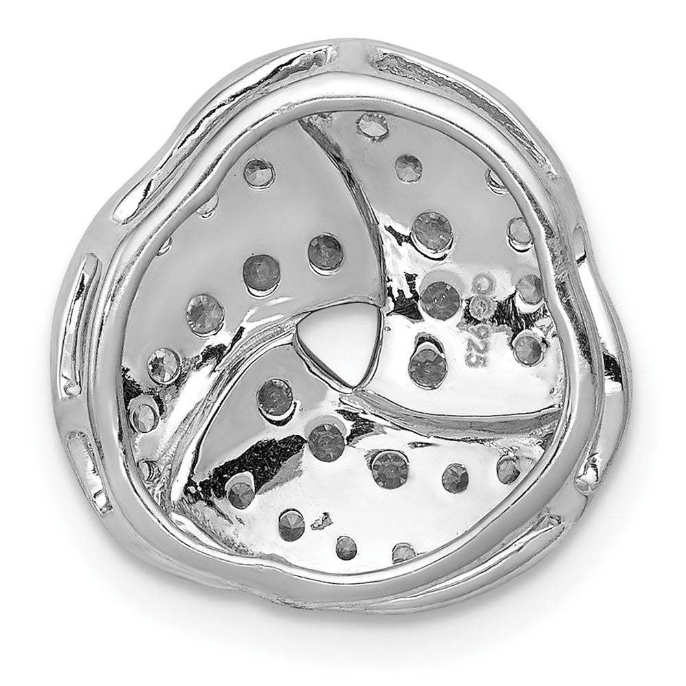 14K Weißgold 1/2ct. Echt Diamant Liebe Knoten Kette Anhänger