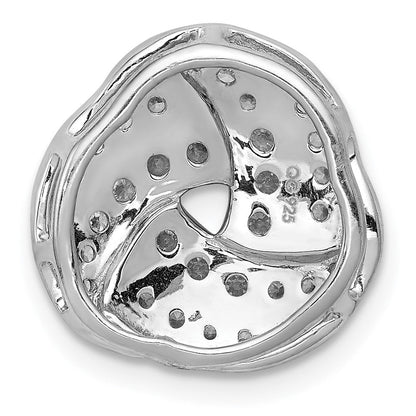 14K Weißgold 1/2ct. Echt Diamant Liebe Knoten Kette Anhänger