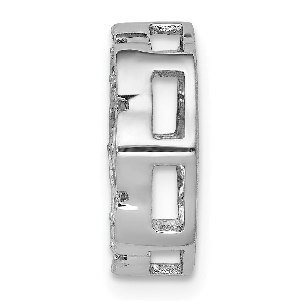 14K Weißgold 3/8ct. Echt Diamant Fantasie Kreis Kette Anhänger