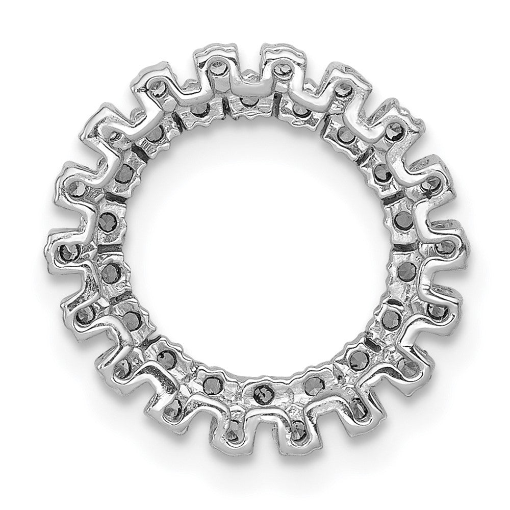 14K Weißgold 1/2ct. Echt Diamant Fantasie Kreis Kette Anhänger