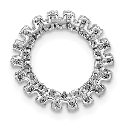 14K Weißgold 1/2ct. Echt Diamant Fantasie Kreis Kette Anhänger
