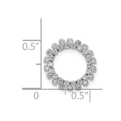 14K Weißgold 1/2ct. Echt Diamant Fantasie Kreis Kette Anhänger