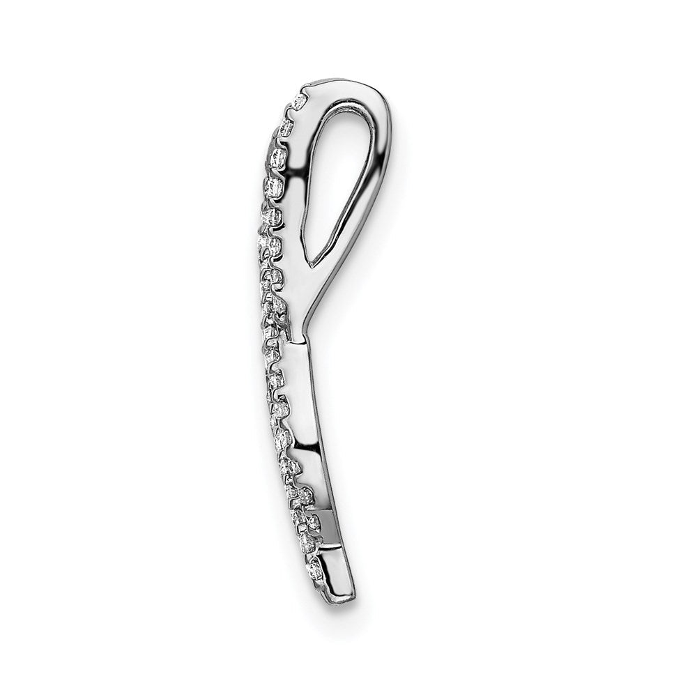 14K Weißgold Anhänger mit echtem Diamant und Smaragd, Fantasie-Design