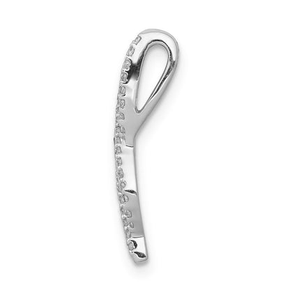 14K Weißgold Echt Diamant &.30 Rubin Fantasie Kette Anhänger