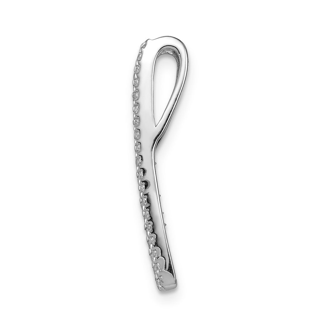 14K Weißgold Echt Diamant Und.36 Rubin Fantasie Kette Anhänger
