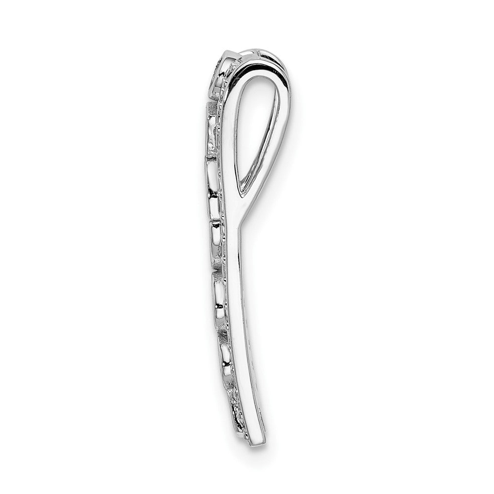 14K Weißgold Echt Diamant Und.24 Rubin Fantasie Kette Anhänger