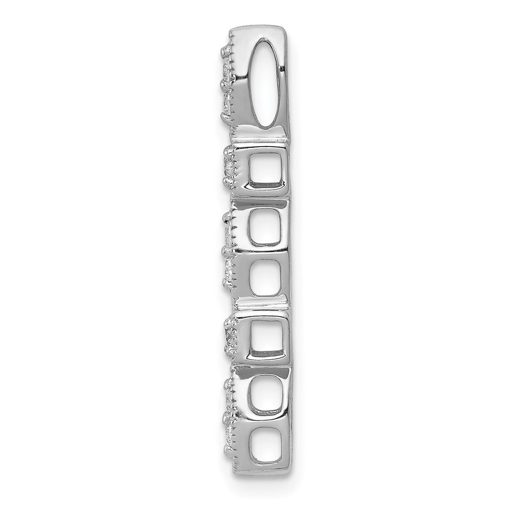 14K Weißgold 1/4ct. Echt Diamant Fantasie Kette Anhänger