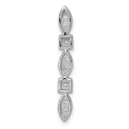14K Weißgold 1/4ct. Echt Diamant Fantasie Kette Anhänger