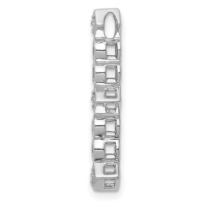 14K Weißgold 1/4ct. Echt Diamant Fantasie Kette Anhänger
