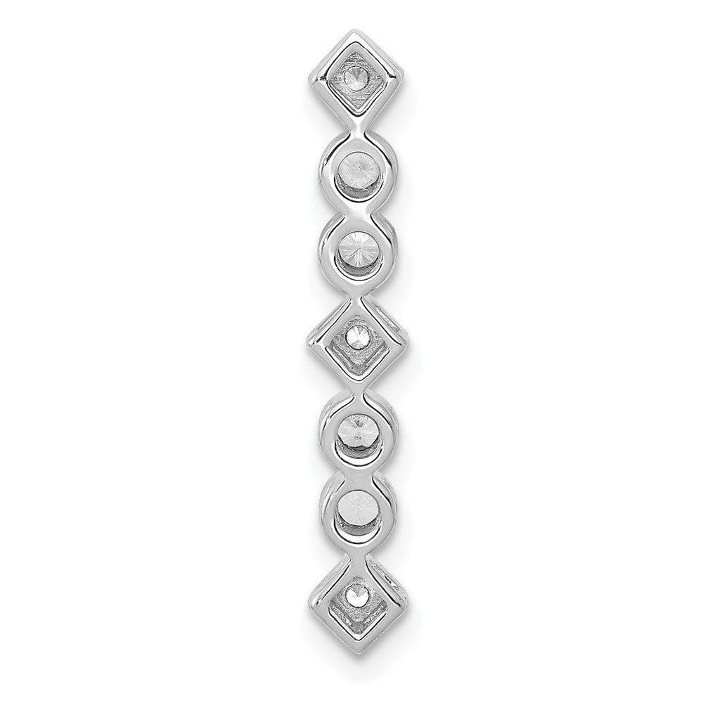 14K Weißgold 1/4ct. Echt Diamant Fantasie Kette Anhänger