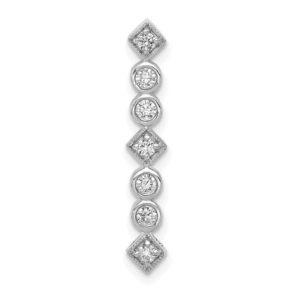 14K Weißgold 1/4ct. Echt Diamant Fantasie Kette Anhänger