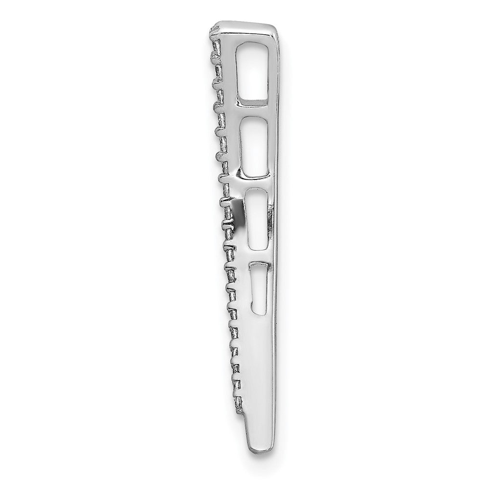 14K Weißgold 1/10ct. Echt Diamant Fantasie Kette Anhänger