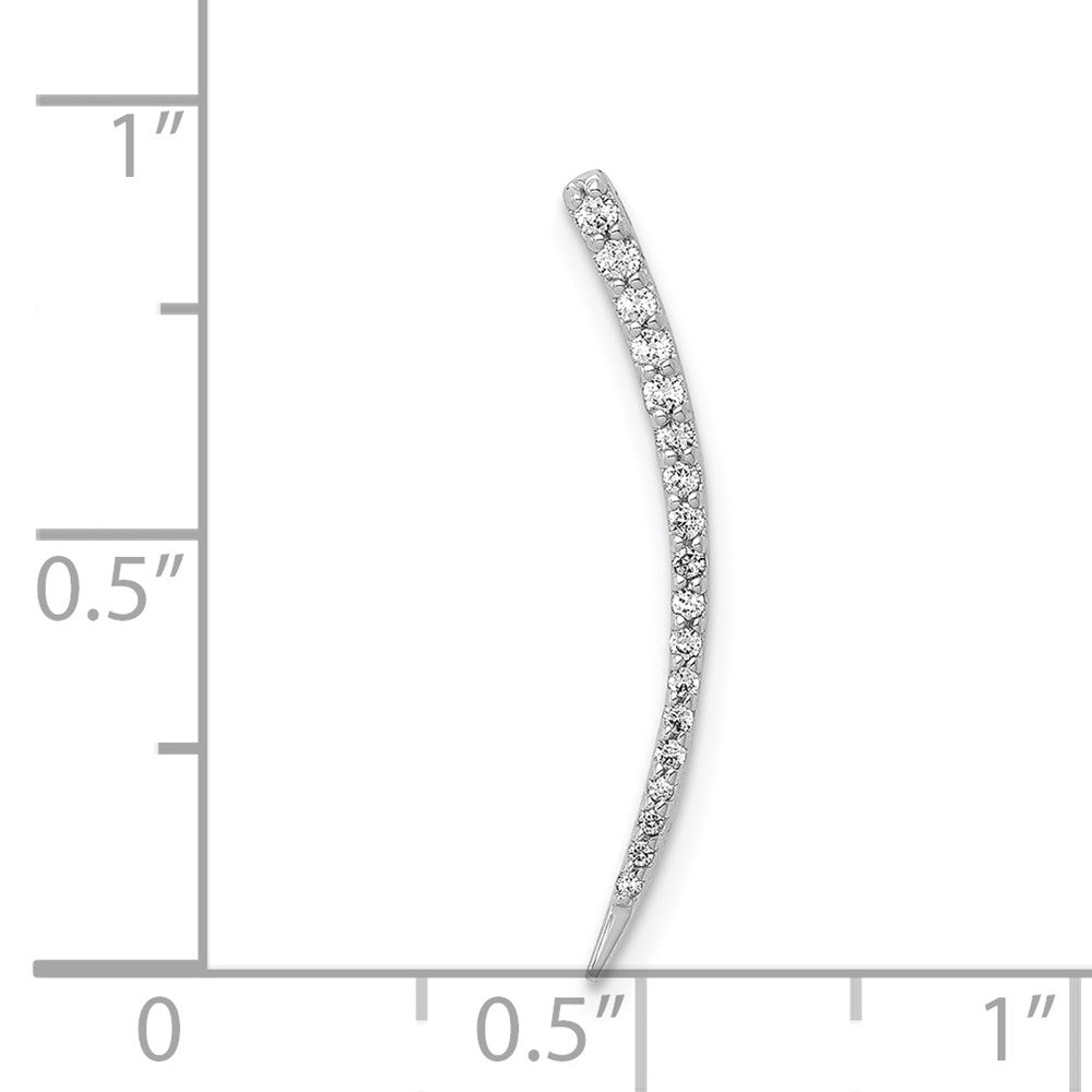 14K Weißgold 1/10ct. Echt Diamant Fantasie Kette Anhänger