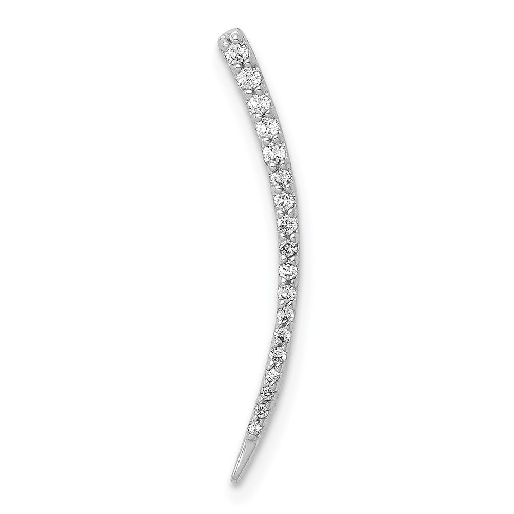 14K Weißgold 1/10ct. Echt Diamant Fantasie Kette Anhänger