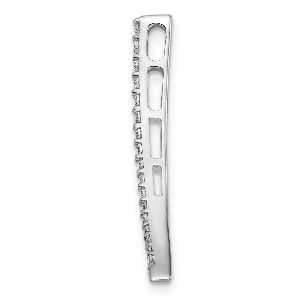 14K Weißgold 1/4ct. Echt Diamant Fantasie Kette Anhänger