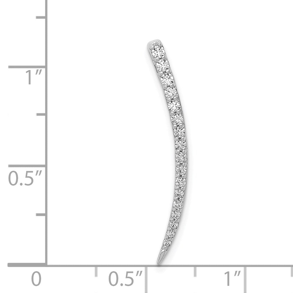 14K Weißgold 1/4ct. Echt Diamant Fantasie Kette Anhänger