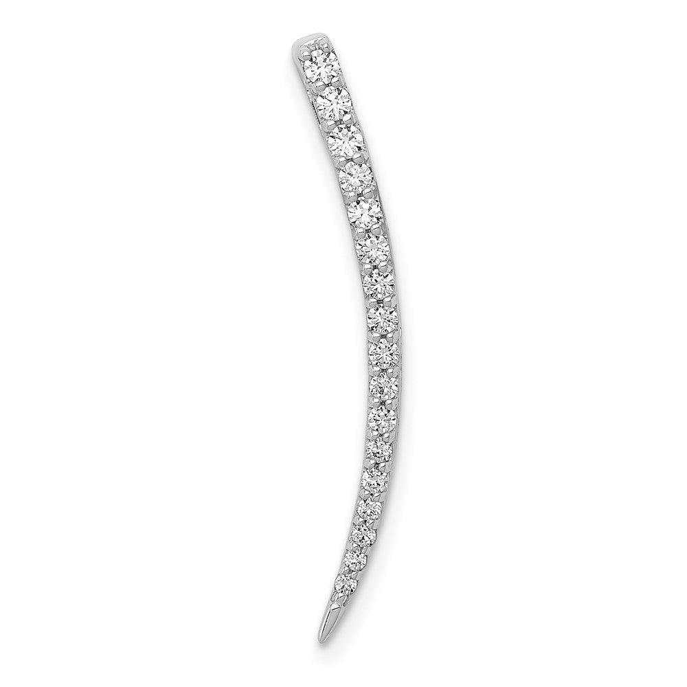 14K Weißgold 1/4ct. Echt Diamant Fantasie Kette Anhänger