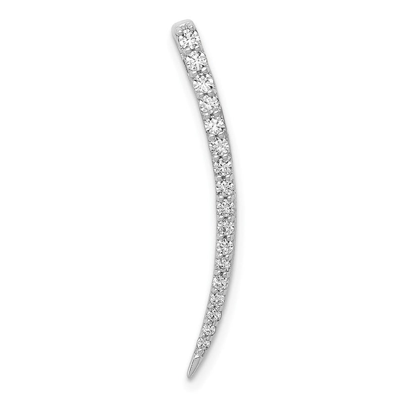 14K Weißgold 1/4ct. Echt Diamant Fantasie Kette Anhänger