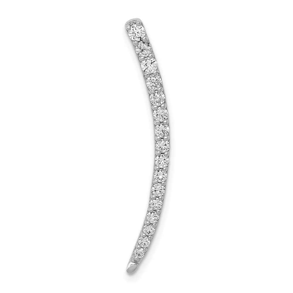 14K Weißgold 1/2ct. Echt Diamant Fantasie Kette Anhänger