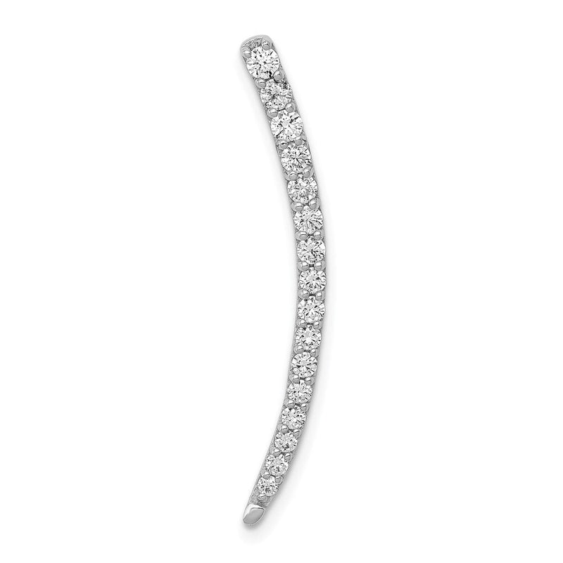 14K Weißgold 1/2ct. Echt Diamant Fantasie Kette Anhänger