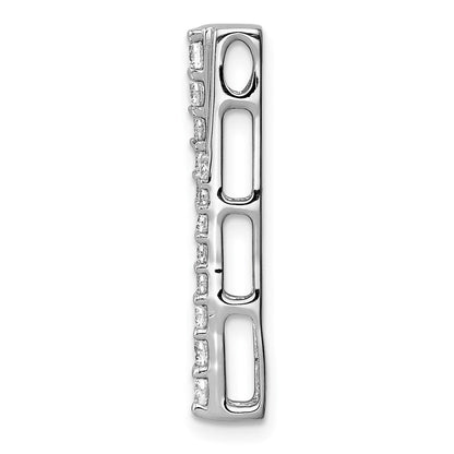 14K Weißgold 1/2ct. Echt Diamant Fantasie Stab Kette Anhänger