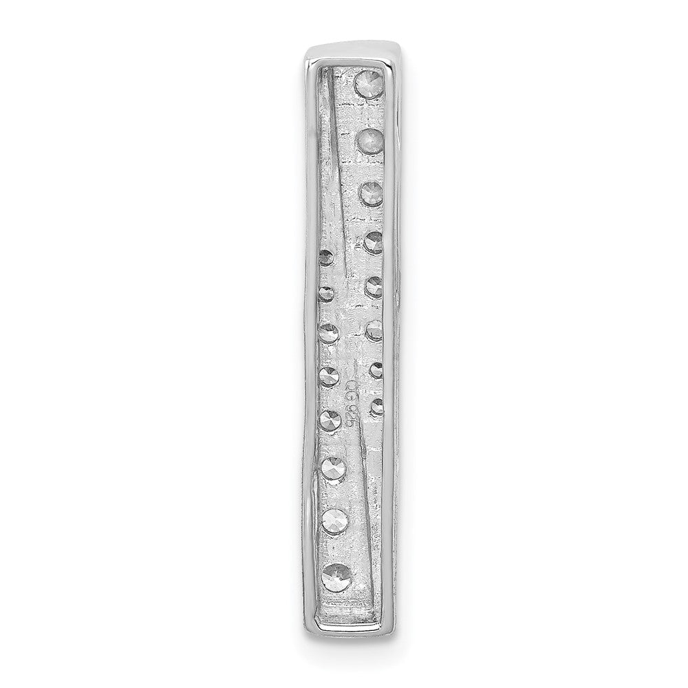 14K Weißgold 1/2ct. Echt Diamant Fantasie Stab Kette Anhänger
