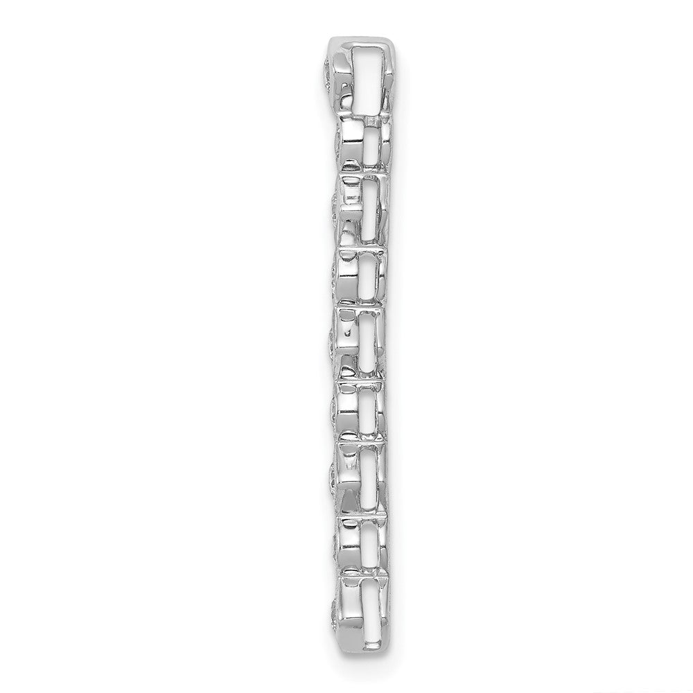 14K Weißgold 1/4ct. Echt Diamant Fantasie Kette Anhänger