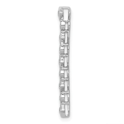 14K Weißgold 1/4ct. Echt Diamant Fantasie Kette Anhänger