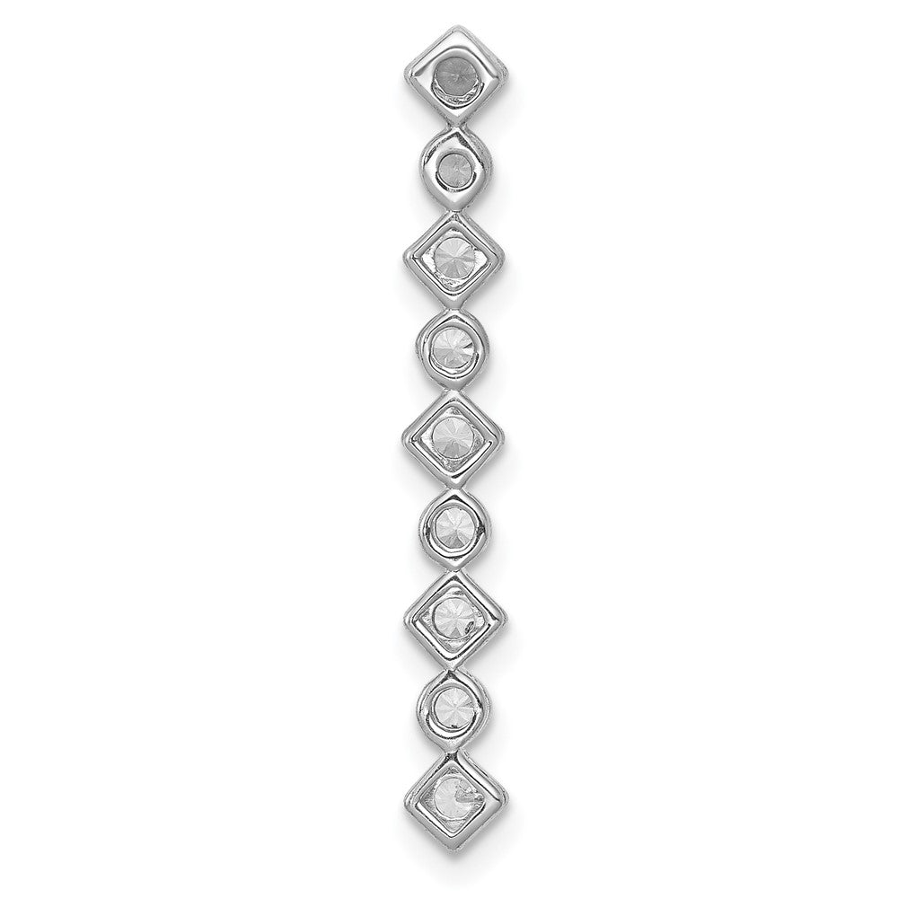 14K Weißgold 1/4ct. Echt Diamant Fantasie Kette Anhänger