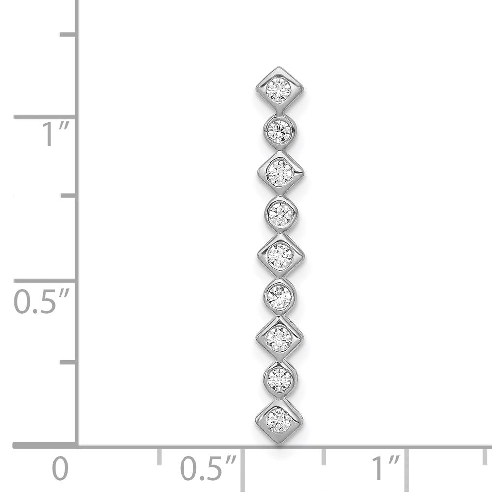 14K Weißgold 1/4ct. Echt Diamant Fantasie Kette Anhänger