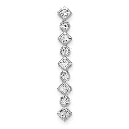 14K Weißgold 1/4ct. Echt Diamant Fantasie Kette Anhänger