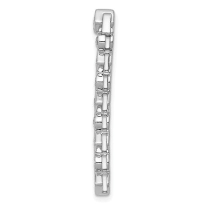 14K Weißgold 1/2ct. Echt Diamant Fantasie Kette Anhänger