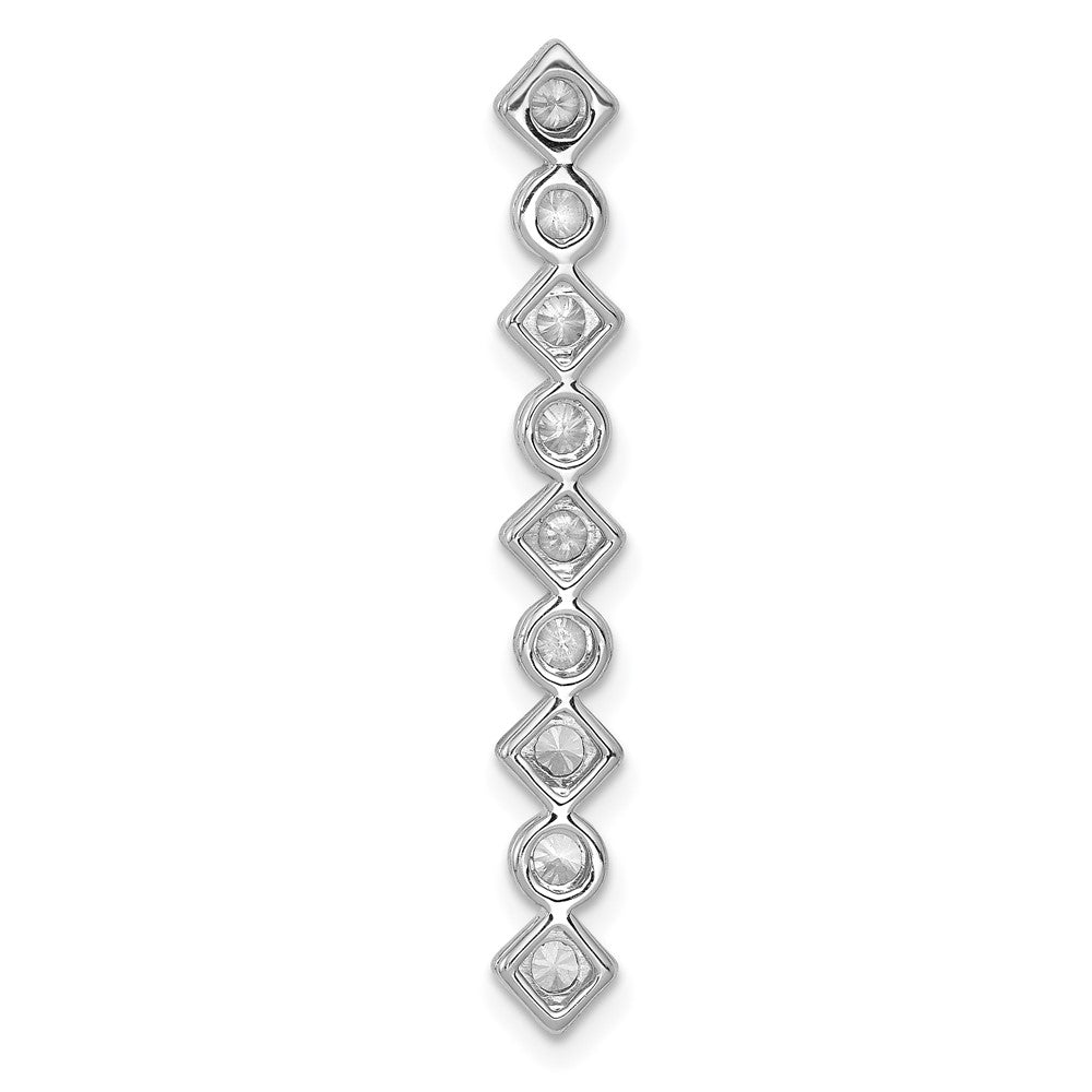 14K Weißgold 1/2ct. Echt Diamant Fantasie Kette Anhänger