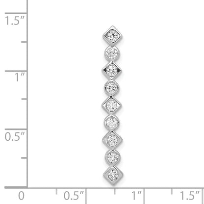 14K Weißgold 1/2ct. Echt Diamant Fantasie Kette Anhänger