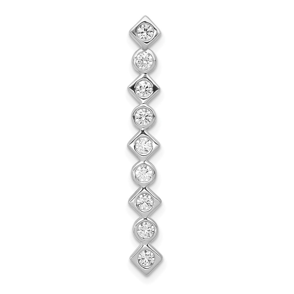 14K Weißgold 1/2ct. Echt Diamant Fantasie Kette Anhänger