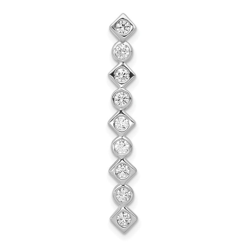 14K Weißgold 1/2ct. Echt Diamant Fantasie Kette Anhänger