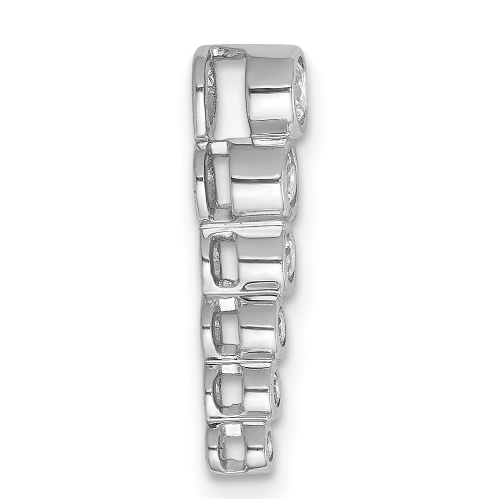 14K Weißgold 1/4ct. Echt Diamant Fantasie Kette Anhänger