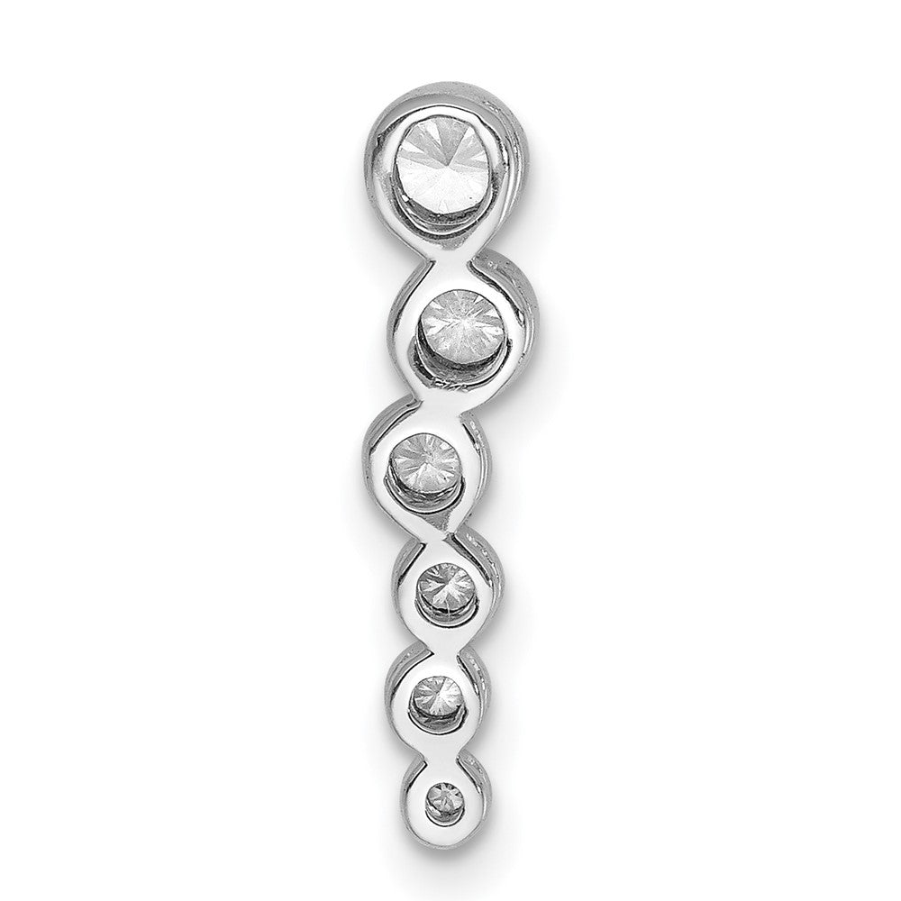 14K Weißgold 1/4ct. Echt Diamant Fantasie Kette Anhänger
