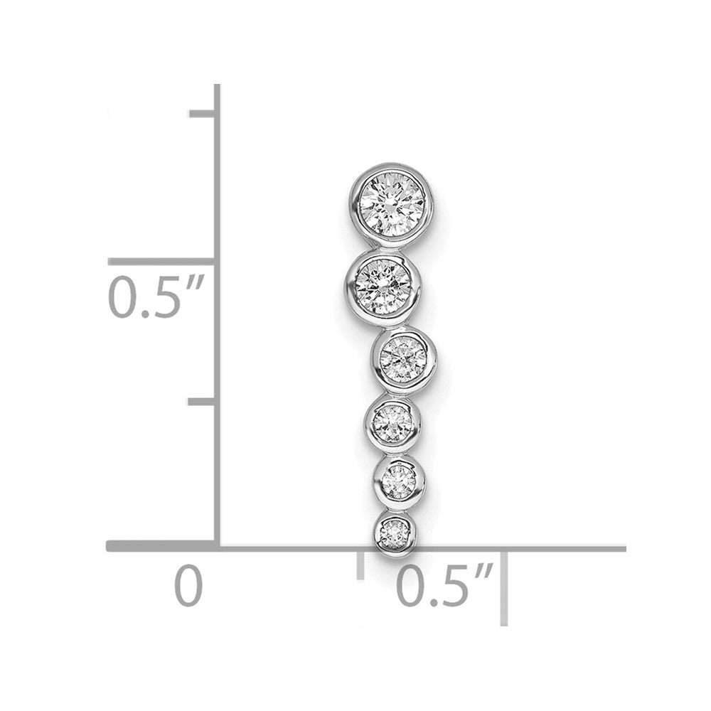 14K Weißgold 1/4ct. Echt Diamant Fantasie Kette Anhänger