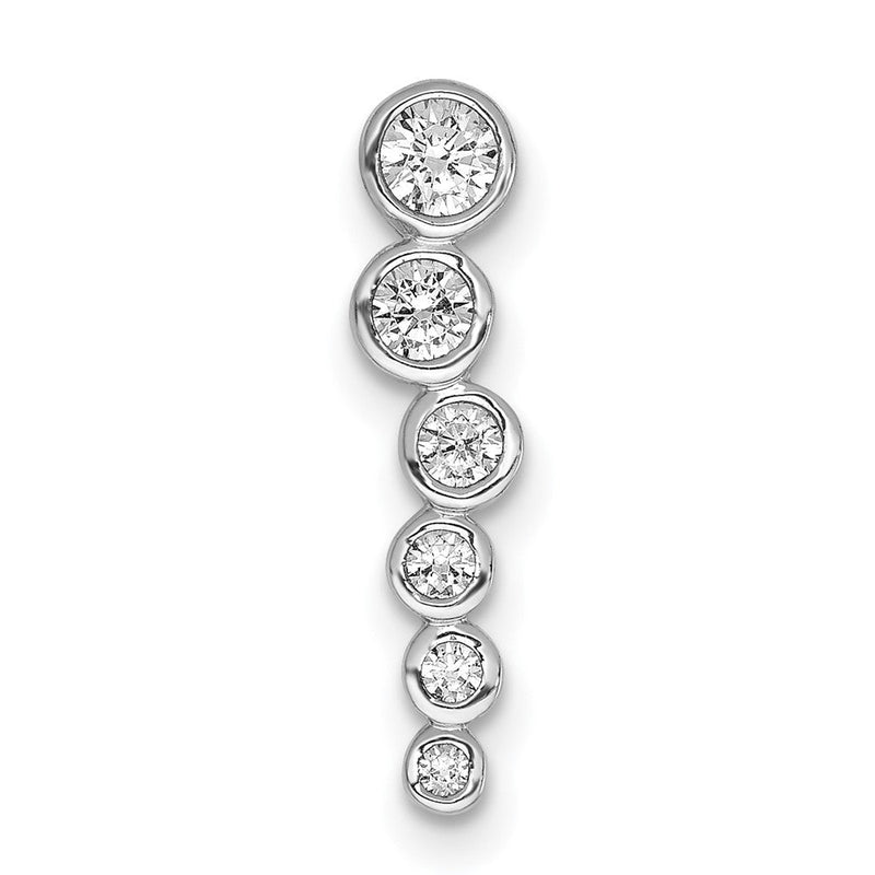 14K Weißgold 1/4ct. Echt Diamant Fantasie Kette Anhänger
