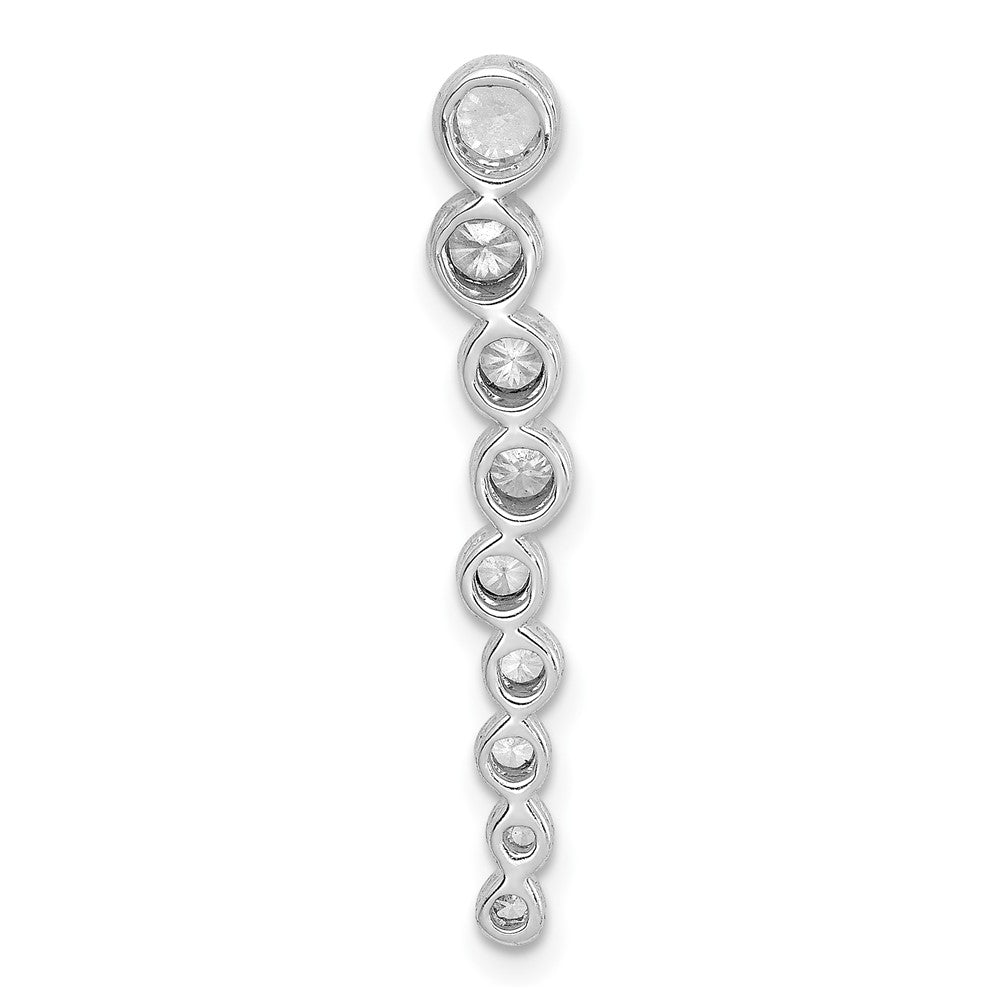 14K Weißgold 1/2ct. Echt Diamant Fantasie Kette Anhänger