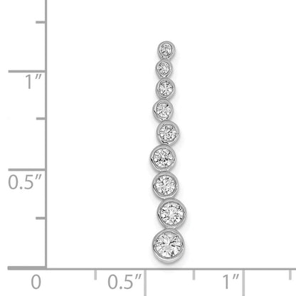 14K Weißgold 1/2ct. Echt Diamant Fantasie Kette Anhänger