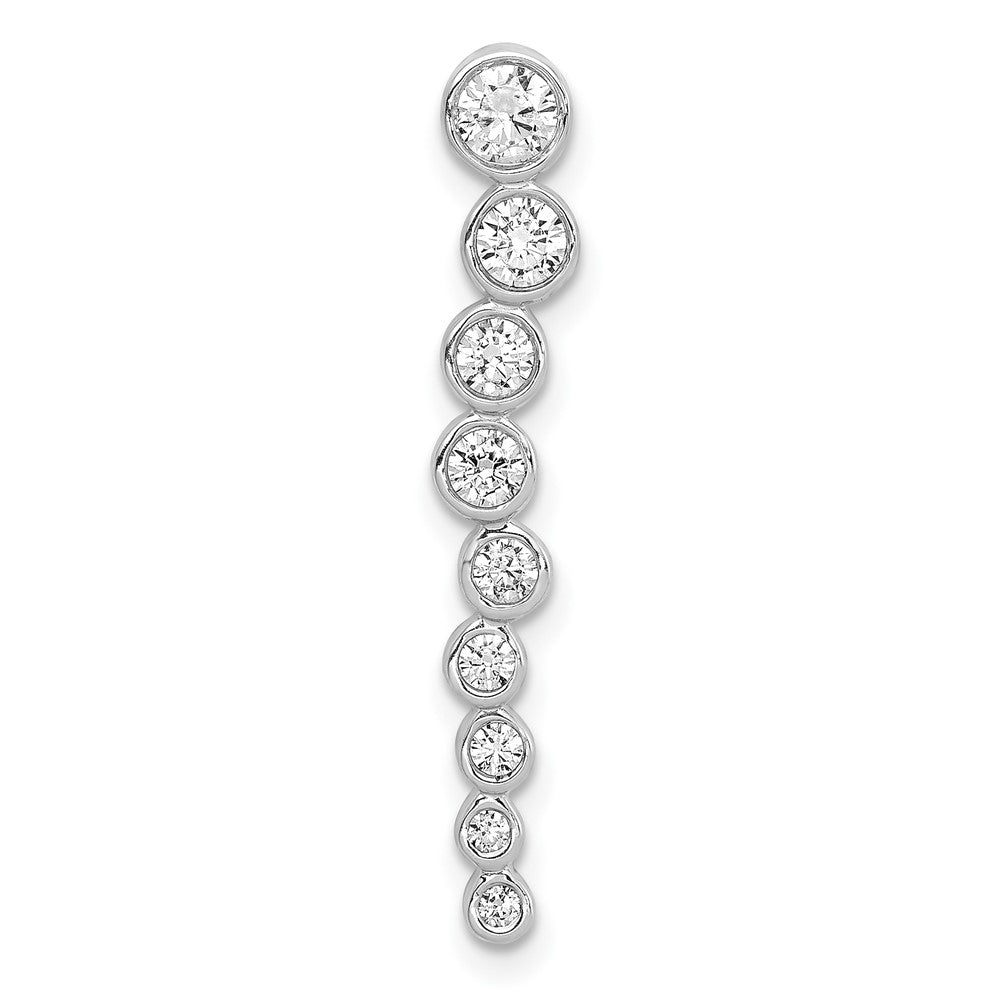 14K Weißgold 1/2ct. Echt Diamant Fantasie Kette Anhänger