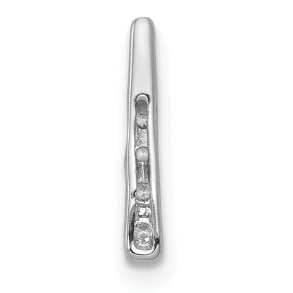 14K Weißgold 1/10ct. Diamant Fantasie Kette Anhänger