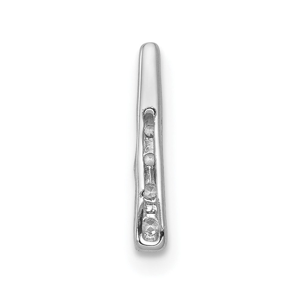14K Weißgold 1/10ct. Echt Diamant Fantasie Kette Anhänger