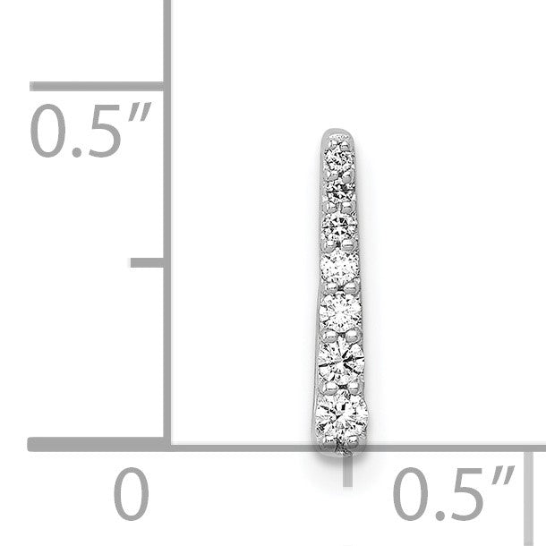 14K Weißgold 1/10ct. Diamant Fantasie Kette Anhänger