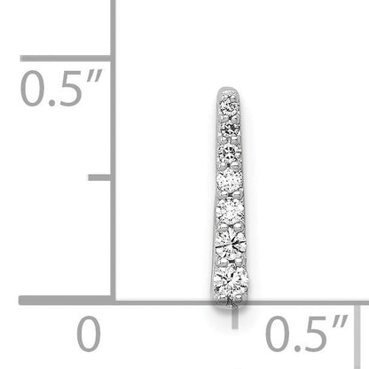 14K Weißgold 1/10ct. Diamant Fantasie Kette Anhänger