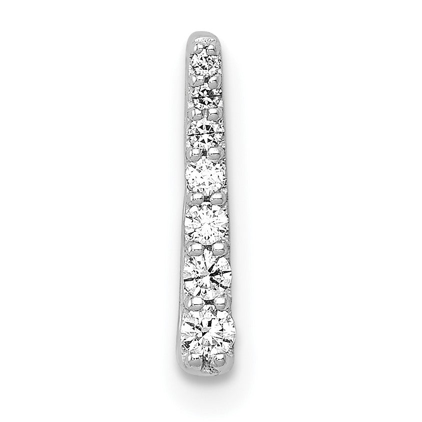 14K Weißgold 1/10ct. Diamant Fantasie Kette Anhänger