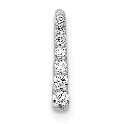 14K Weißgold 1/10ct. Diamant Fantasie Kette Anhänger