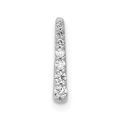 14K Weißgold 1/10ct. Echt Diamant Fantasie Kette Anhänger